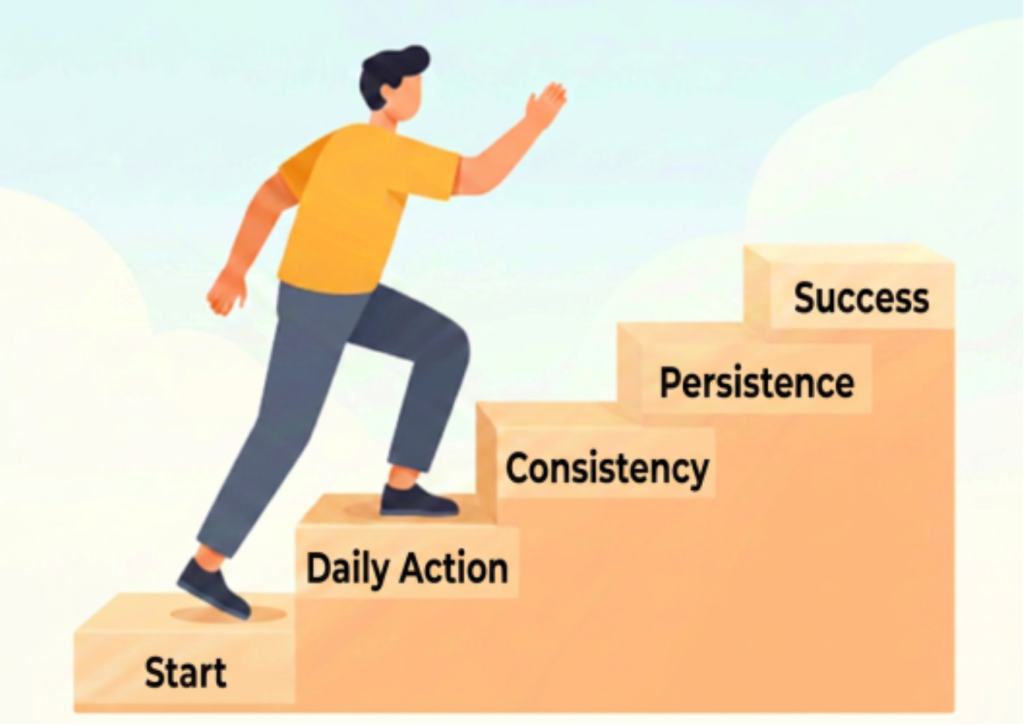 daily action consistency persistence success